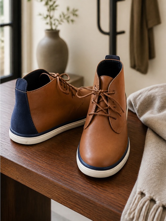 Nautica Other - Nautica boots, size 6 mens, size 8 woman. Brown and navy blue EUC